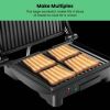 3-in-1 Electric Indoor Panini Press & Grill, 4-Slice Sandwich Press, Opens 180¬∞ for Grilling