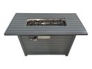 Living Source International Steel Propane/Natural Gas Outdoor Fire Pit Table with Lid (Gray) 42inches