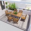 70.86inch Dining Table,HIPS Patio Rectangular Dining Table for 4-6 Persons, Ideal for Outdoors and Indoors Teak