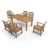 70.86inch Dining Table,HIPS Patio Rectangular Dining Table for 4-6 Persons, Ideal for Outdoors and Indoors Teak