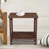 Rectangular Side Table for Patio, Porch, Garden, Indoor Outdoor Companion 19.7L 14.W 19.7H Inches