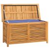 Patio Storage Box with Bag 44.9"x19.7"x22.8" Solid Wood Teak