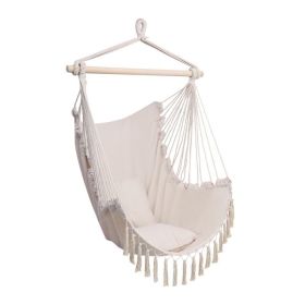 Outdoor Leisure Courtyard Hanging Chairs (Color: Beige, Loading: 190 lbs)