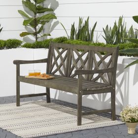 Renaissance Outdoor Patio 5-foot Hand-scraped Wood Garden Bench (Color: as Pic)