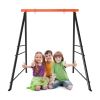 Metal Swing Stand Swing Sets for Backyard,Powder Coated Swing Frame of Swing Set with Extra Side Bars,880 Lbs Heavy-Duty A-Frame Outdoor Swing Fits Sw