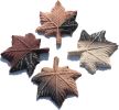 Ceramic Fire Maple Leaf, 4 pcs Gas Logs Decorative Maple Leaves for Bio Ethanol Stoves, Tabletop Fireplace, Most Types of Indoor or Outdoor Fire Pit