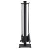 Wrought Iron Fireplace Tools with Decor Holder