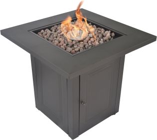 LEGACY HEATING Propane Fire Pit Table, 50,000 BTU Square Fire Table, Fire Pit Propane for Outside Patio, Add Warmth and Ambience to Gatherings and Par (Color: Mocha, Material: Stainless Steel)