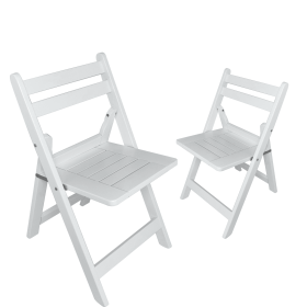 Comfort Leisure Wood Folding Chair(Set of 2),Walnut, 18.1\"x24.8\""x29.5\""" (Color: White, Material: Soild Wood)