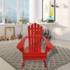 Reclining Wooden Outdoor Rocking Adirondack chair, Red