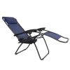 Infinity Zero Gravity Chair Pack 2, Outdoor Lounge Patio Chairs with Pillow and Utility Tray Adjustable Folding Recliner for Deck,Patio,Beach,Yard, Bl