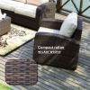 Direct Wicker 5-Piece Outdoor Rattan Furniture Patio Conversation Set with Cushion