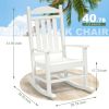 Outdoor Rocking Chairs All-Weather Resistant HDPE Poly Wood Resin Plastic, Humidity-Proof, Porch, Deck, Garden, Lawn, Backyard, Fire Pit, Garden Glide