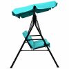 2 Person Weather Resistant Canopy Swing for Porch Garden Backyard Lawn