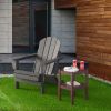 Double outdoor side table;  rectangular patio side table  in HDPE