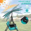 Porch Swing Chair with Adjustable Canopy