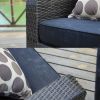 Direct Wicker 5-Piece Outdoor Rattan Furniture Patio Conversation Set with Cushion