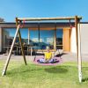 Backyard Tree Round Swing with Adjustable Ropes