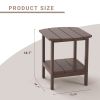 Outdoor Side Table for Adirondack Chairs;  All-Weather Resistant Humidity-Proof Waterproof Stain-Proof Accent Tables;  Backyard Deck Porch Beach Pool