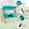 Porch Swing Chair with Adjustable Canopy