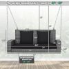 2-Person Patio PE Wicker Hanging Porch Swing Bench Chair Cushion 800 Pounds