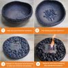 Tabletop Fireplace Bio-Ethanol Fire Pit,Indoor Outdoor Table Fire Lantern Portable Fire Bowl Pot Fire Pit,Square,Black