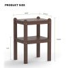 Double outdoor side table;  rectangular patio side table  in HDPE