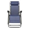 Infinity Zero Gravity Chair Pack 2, Outdoor Lounge Patio Chairs with Pillow and Utility Tray Adjustable Folding Recliner for Deck,Patio,Beach,Yard, Bl