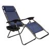 Infinity Zero Gravity Chair Pack 2, Outdoor Lounge Patio Chairs with Pillow and Utility Tray Adjustable Folding Recliner for Deck,Patio,Beach,Yard, Bl