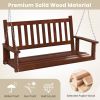 3-Person Wooden Outdoor Porch Swing with 800 lbs Weight Capacity