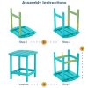 Adirondack Outdoor Side Table;  HDPE Plastic End Tables for Patio;  Backyard;  Pool;  Indoor Outdoor Companion;  Easy Maintenance Weather Resistant La