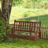 3-Person Wooden Outdoor Porch Swing with 800 lbs Weight Capacity