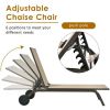 6-Position Adjustable Fabric Outdoor Patio Recliner Chair