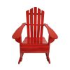 Reclining Wooden Outdoor Rocking Adirondack chair, Red