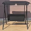 2 Person Weather Resistant Canopy Swing for Porch Garden Backyard Lawn