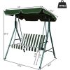 2 Person Weather Resistant Canopy Swing for Porch Garden Backyard Lawn