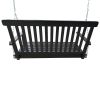 Front Porch Swing with Armrests;  Wood Bench Swing with Hanging Chains; for Outdoor Patio ; Garden Yard;  porch;  backyard;  or sunroom; Easy to Assem