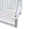 Front Porch Swing with Armrests;  Wood Bench Swing with Hanging Chains; for Outdoor Patio ; Garden Yard;  porch;  backyard;  or sunroom; Easy to Assem