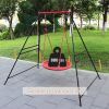 Metal Swing Stand Swing Sets for Backyard,Powder Coated Swing Frame of Swing Set with Extra Side Bars,880 Lbs Heavy-Duty A-Frame Outdoor Swing Fits Sw