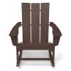 Rocking Adirondack Chairs Patio Rocker All-Weather Resistant, HDPE Plastic Resin Outdoor Lounge Furniture,Lawn Chairs for Campfire, Fire Pit, Garden,