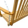 Front Porch Swing with Armrests;  Wood Bench Swing with Hanging Chains; for Outdoor Patio ; Garden Yard;  porch;  backyard;  or sunroom; Easy to Assem