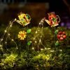 1pc Solar Garden Light; Outdoor Decor Waterproof Butterfly Solar Path Light; Watering Can Lights Hanging Fairy String Lighting For Terrace Patio Lawn