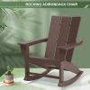 Rocking Adirondack Chairs Patio Rocker All-Weather Resistant, HDPE Plastic Resin Outdoor Lounge Furniture,Lawn Chairs for Campfire, Fire Pit, Garden,