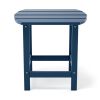 Adirondack Outdoor Side Table;  HDPE Plastic End Tables for Patio;  Backyard;  Pool;  Indoor Outdoor Companion;  Easy Maintenance Weather Resistant La