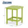 Adirondack Outdoor Side Table;  HDPE Plastic End Tables for Patio;  Backyard;  Pool;  Indoor Outdoor Companion;  Easy Maintenance Weather Resistant La