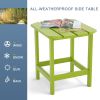 Adirondack Outdoor Side Table;  HDPE Plastic End Tables for Patio;  Backyard;  Pool;  Indoor Outdoor Companion;  Easy Maintenance Weather Resistant La