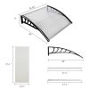 Free shipping 100 x 80 Household Application Door & Window Rain Cover Eaves Canopy White & Black Bracket YJ